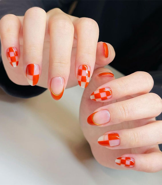 Inspiring Orange Nail Designs