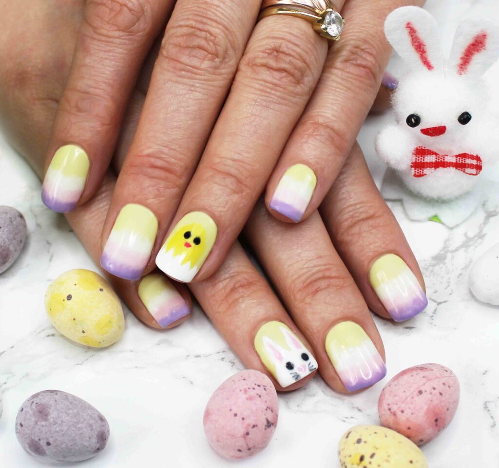 Chick Easter Nail Art Designs x