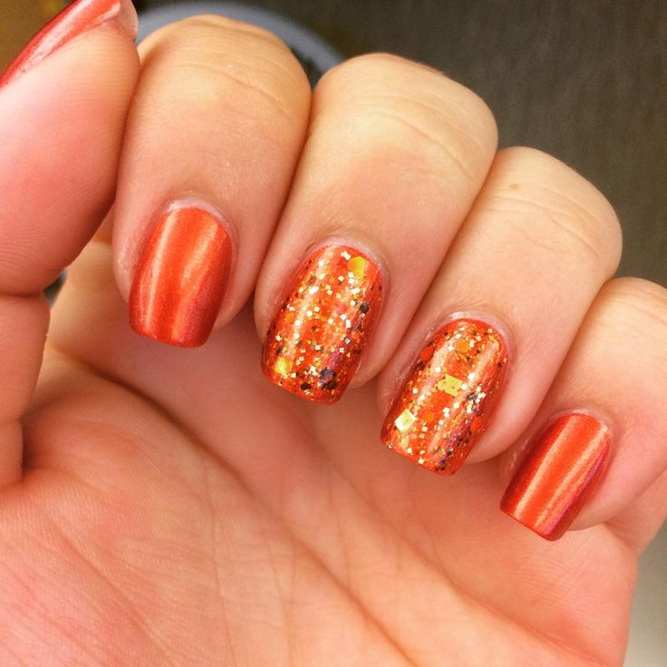 Harvest Moon as the Perfect Orange Nail Designs