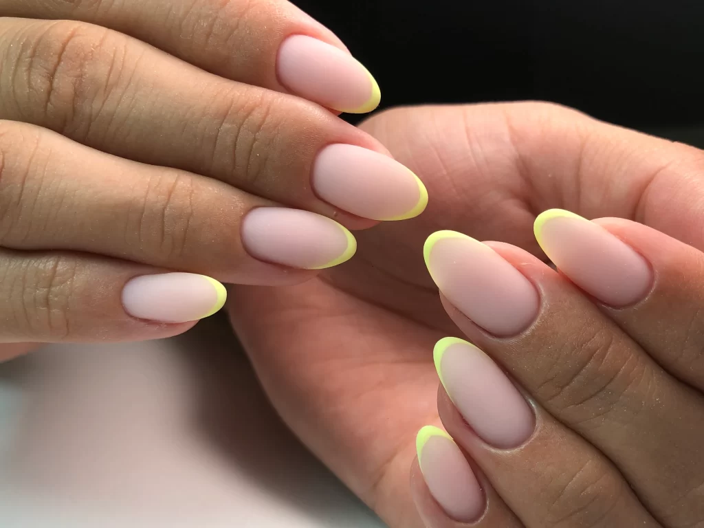 Matte Finish with French Tip Design Ideas x